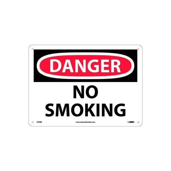 Nmc Safety Signs - Danger No Smoking - Rigid Plastic 10"H X 14"W, D79RB* D79RB**** - main
